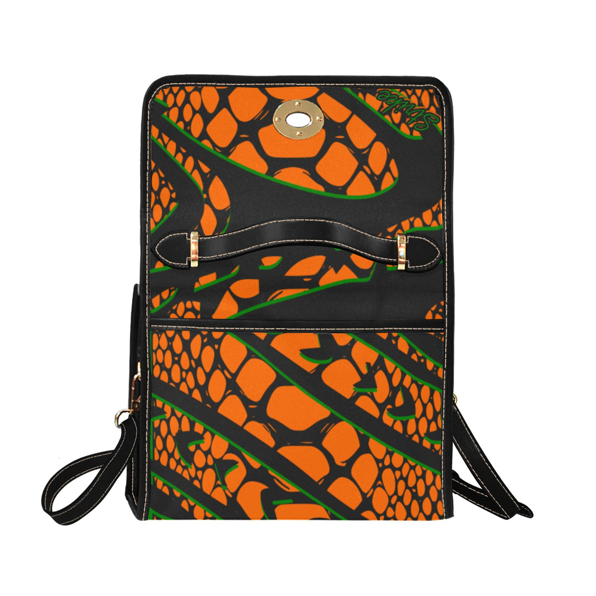 Black Canvas - SnakeskinOandGblack Custom FAMU purse