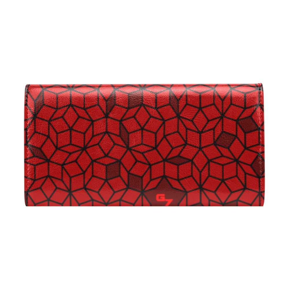 G7D signature collection hand purse red Women's Flap Wallet