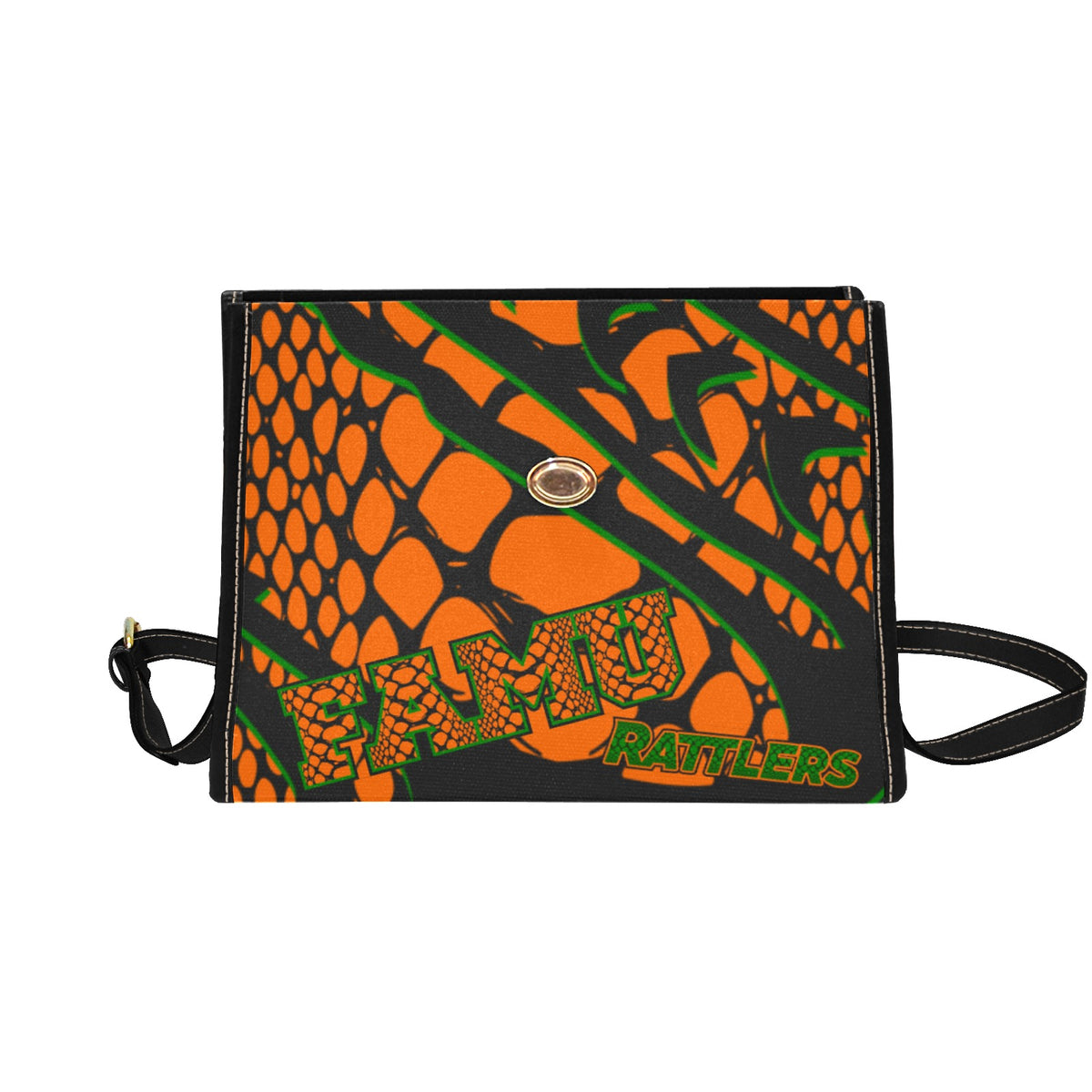 Black Canvas - SnakeskinOandGblack Custom FAMU purse