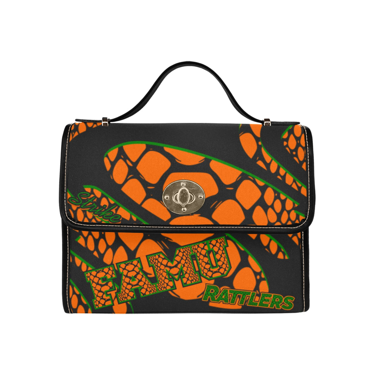 Black Canvas - SnakeskinOandGblack Custom FAMU purse