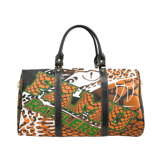 Canvas FAMU Rattler style Waterproof Travel Bag (18.62 inch x 9.85 inch/"16.14 inch with Handles" x 8.56 inch)