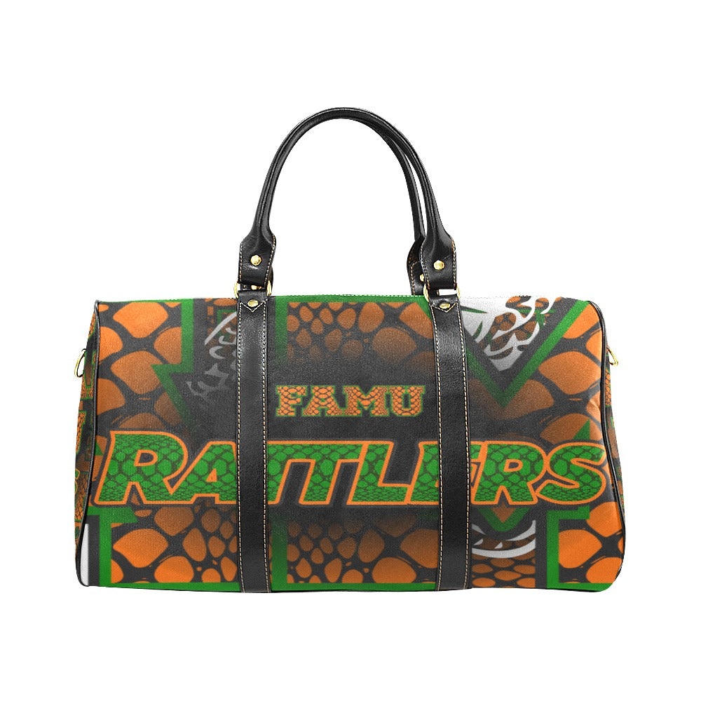 Canvas FAMU Rattler style Waterproof Travel Bag (18.62 inch x 9.85 inch/"16.14 inch with Handles" x 8.56 inch)