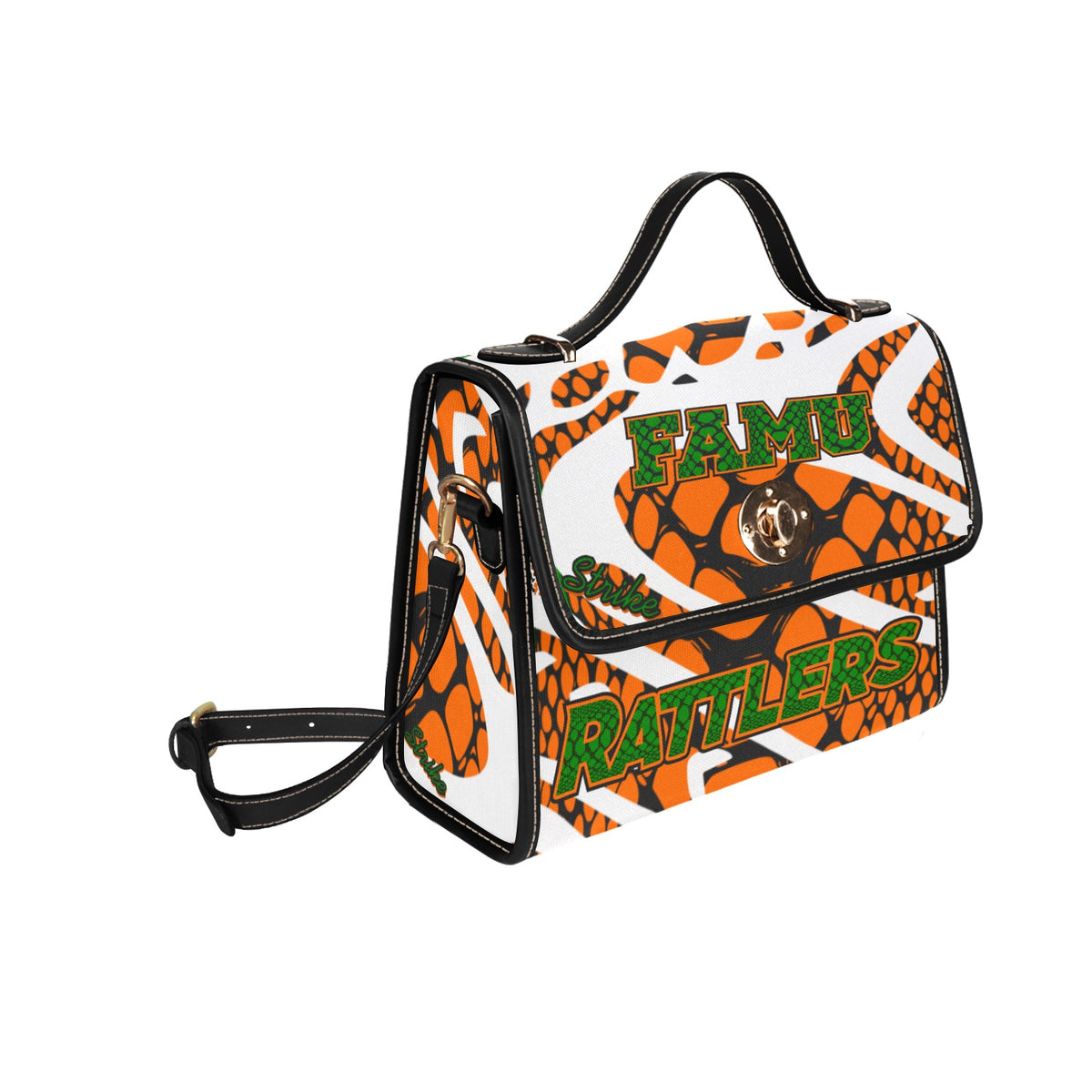 Canvas Print Rattler Skin  Rattler Purse (white)