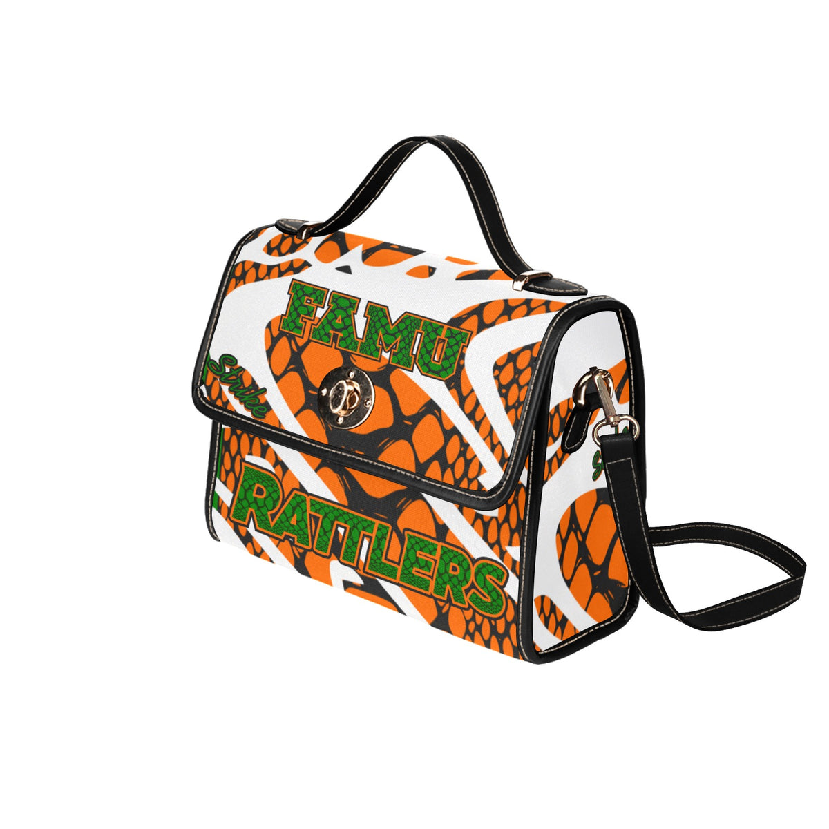 Canvas Print Rattler Skin  Rattler Purse (white)