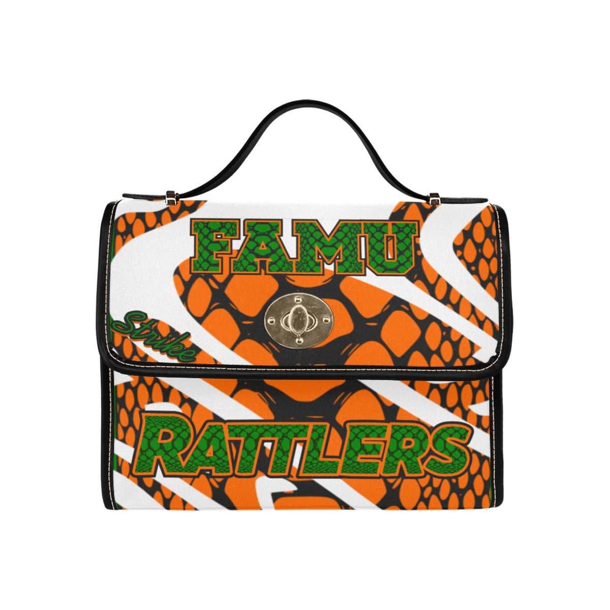 Canvas Print Rattler Skin  Rattler Purse (white)