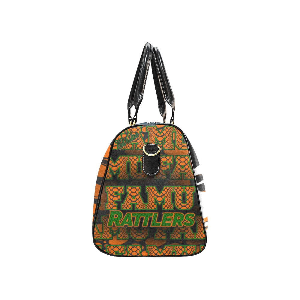 Canvas FAMU Rattler style Waterproof Travel Bag (18.62 inch x 9.85 inch/"16.14 inch with Handles" x 8.56 inch)
